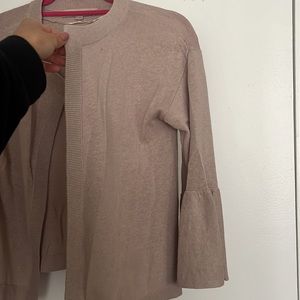 LOFT beige bell sleeved cardigan